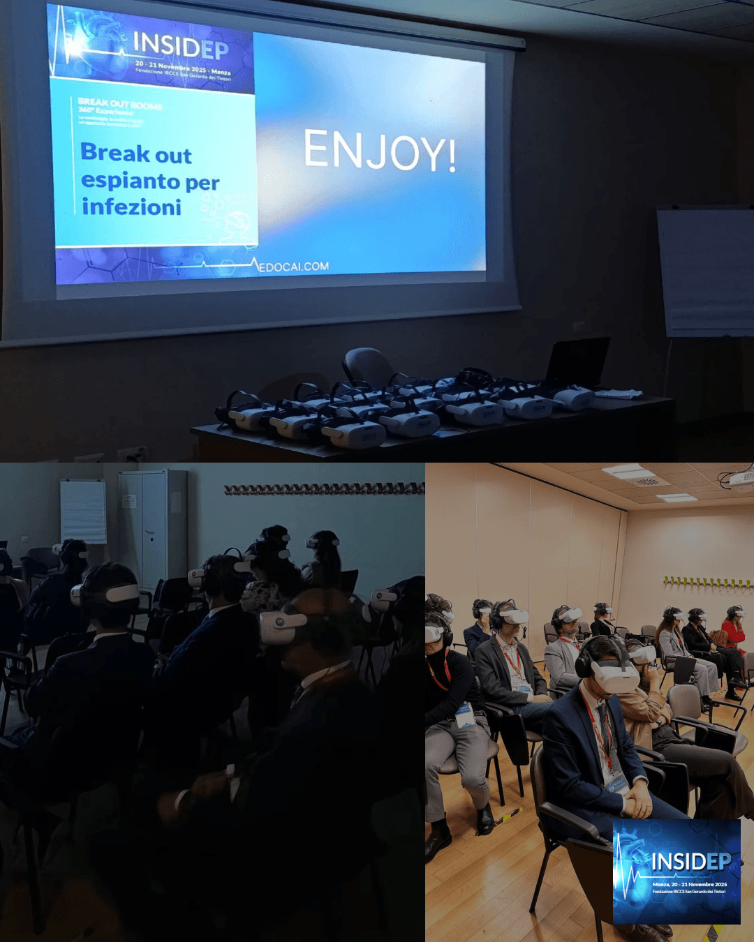 Images from a medical industry event for which Ophir Studio created a 360° video.